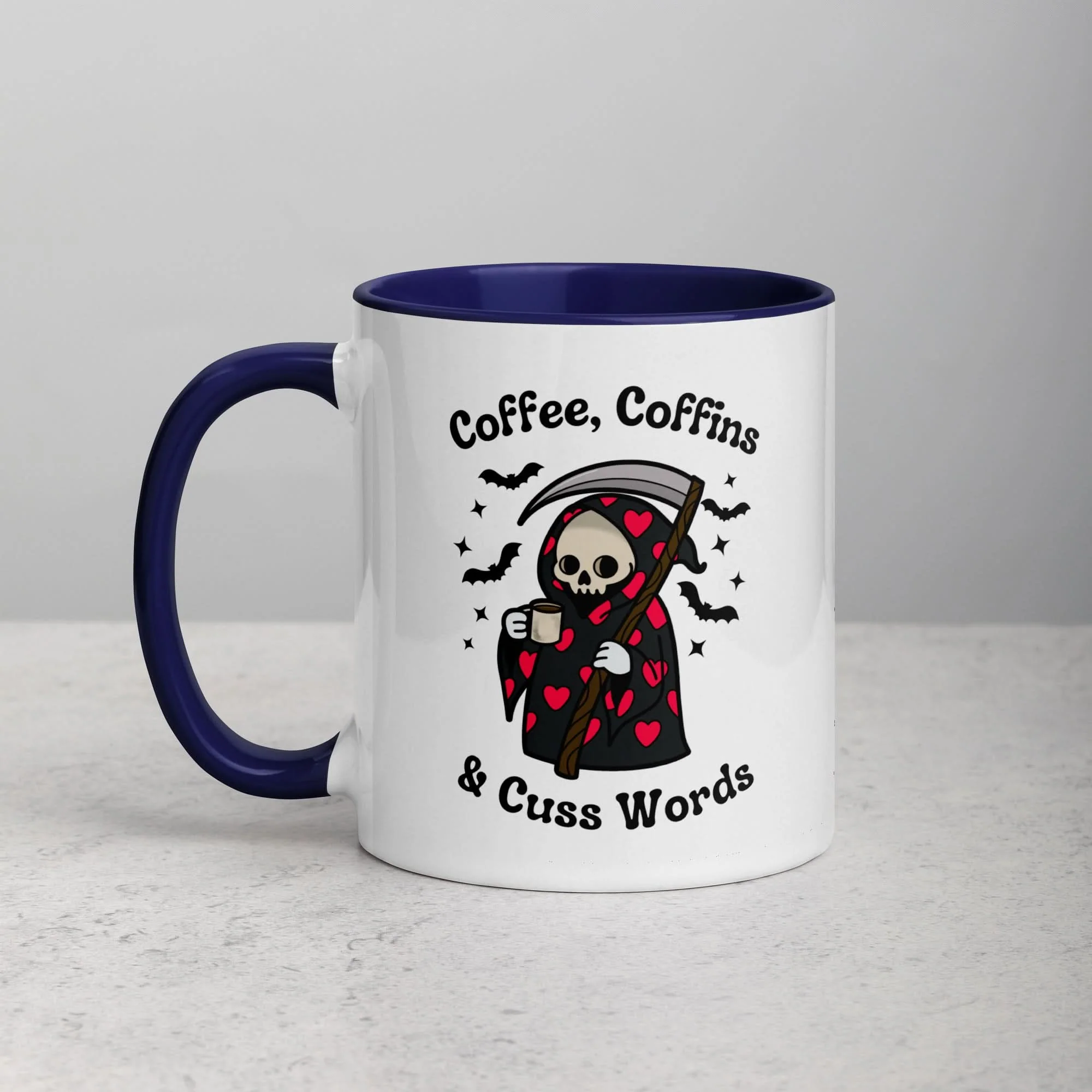 Coffee, Coffins, & Cuss Words Mug - Image 5