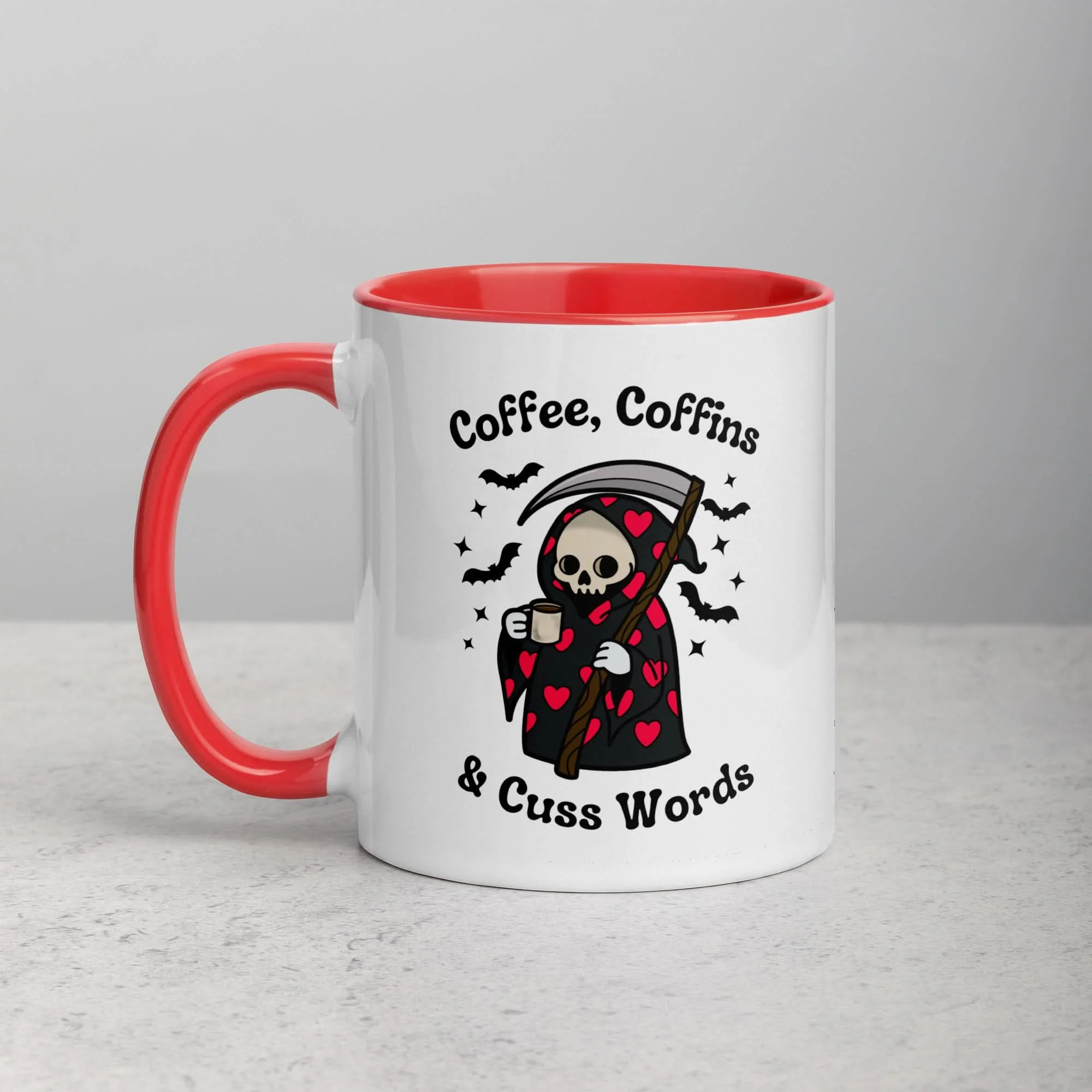 Coffee, Coffins, & Cuss Words Mug - Image 8