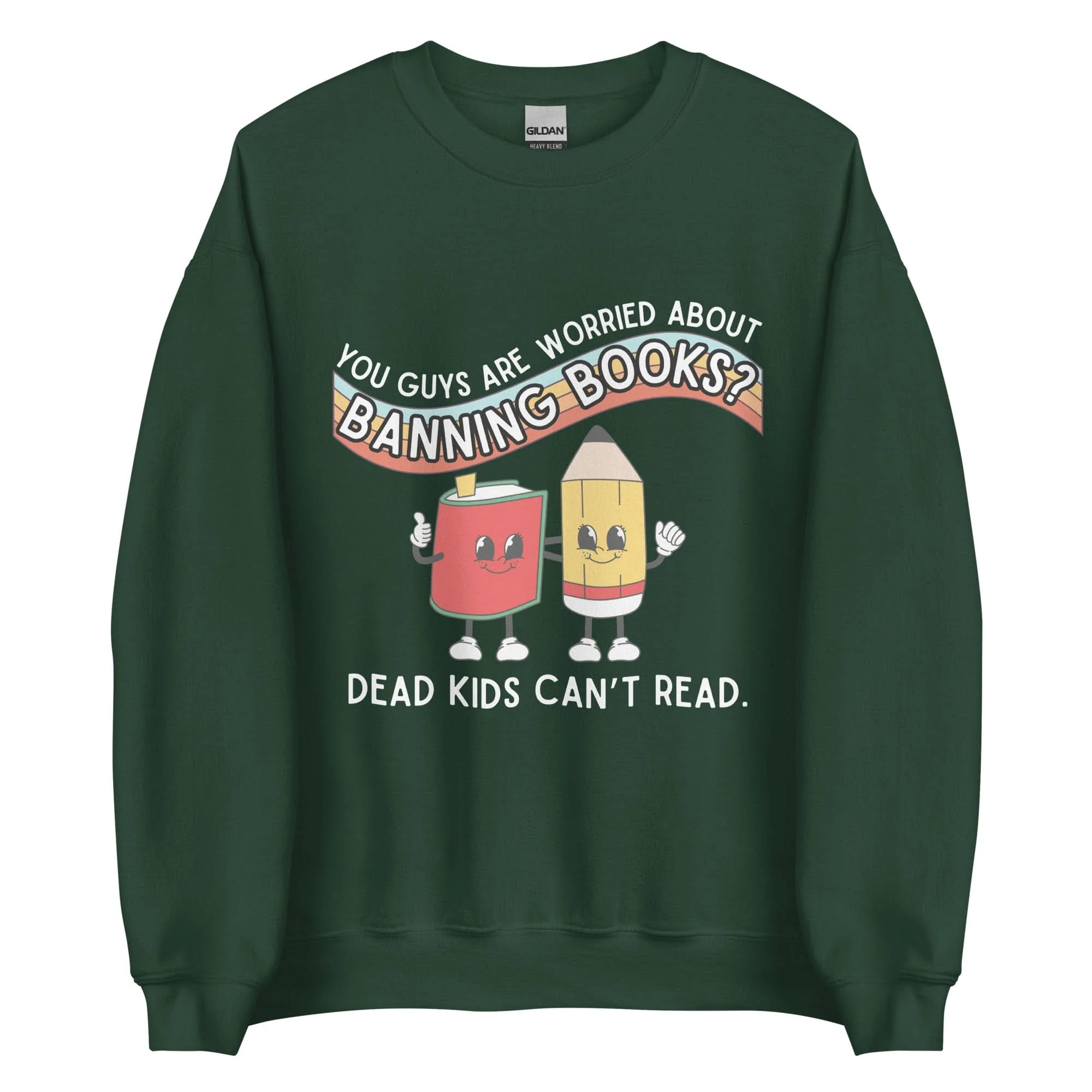 Dead Kids Can't Read Crewneck - Image 8