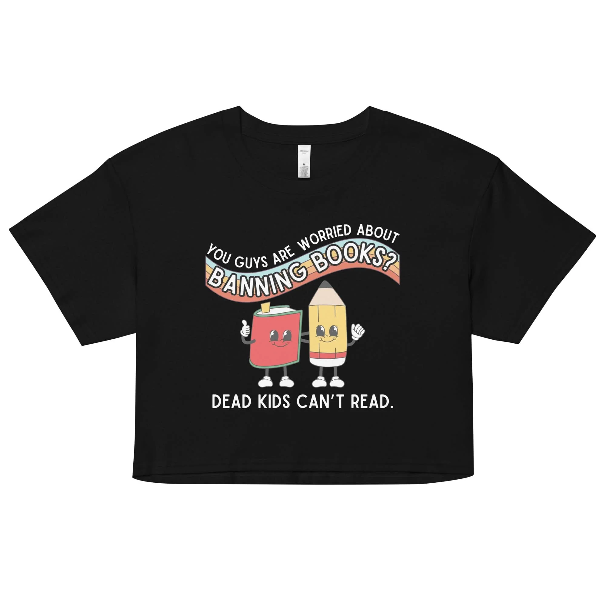 Dead Kids Can't Read Crop Top - Image 8