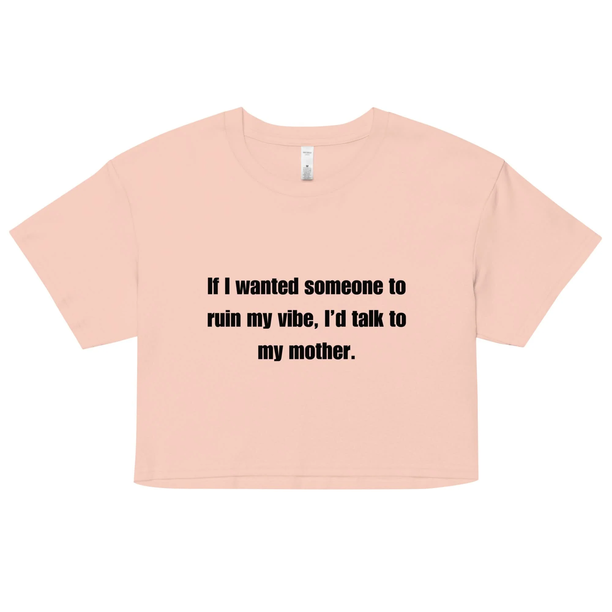 Mom Kills My Vibe Crop Top - Image 4