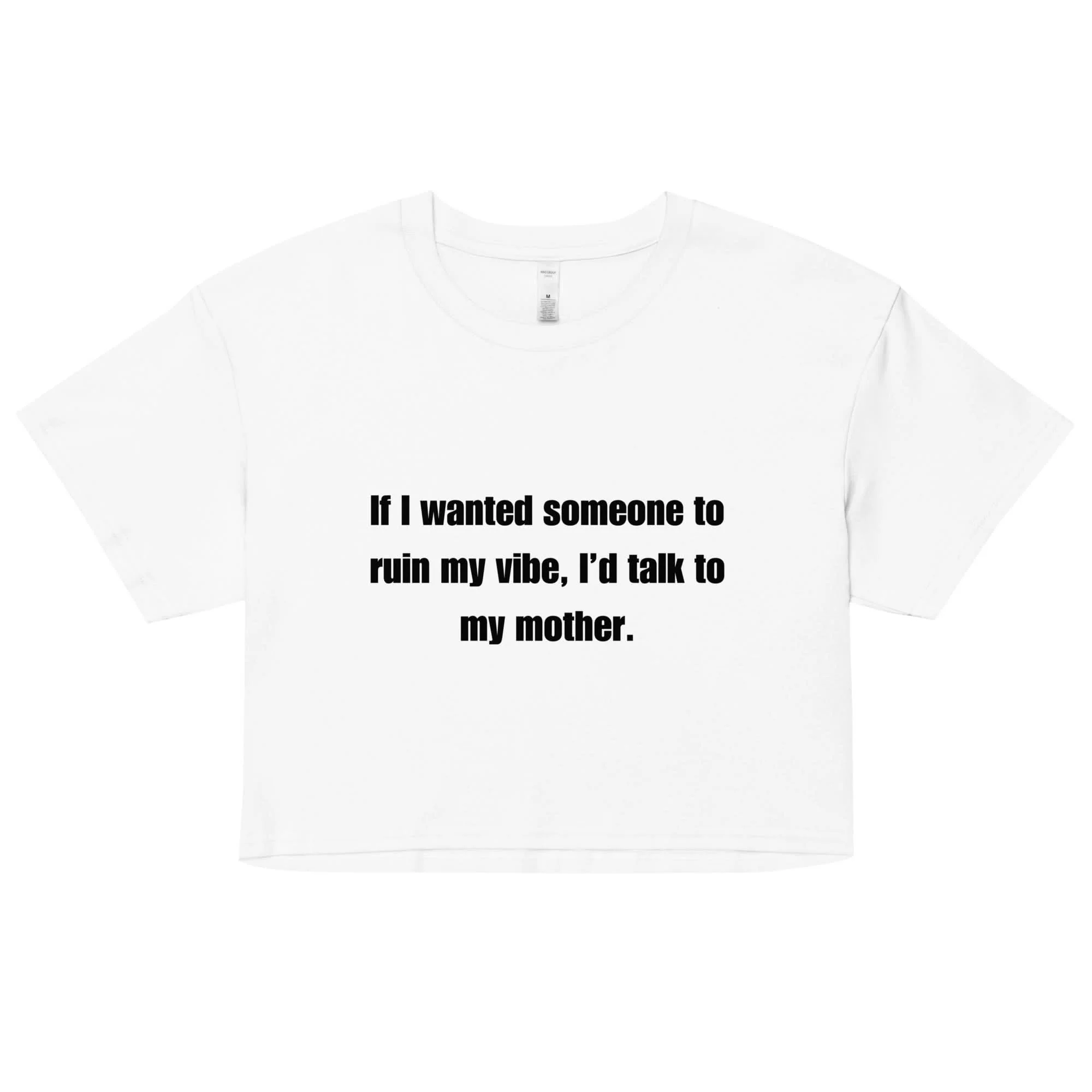 Mom Kills My Vibe Crop Top - Image 8