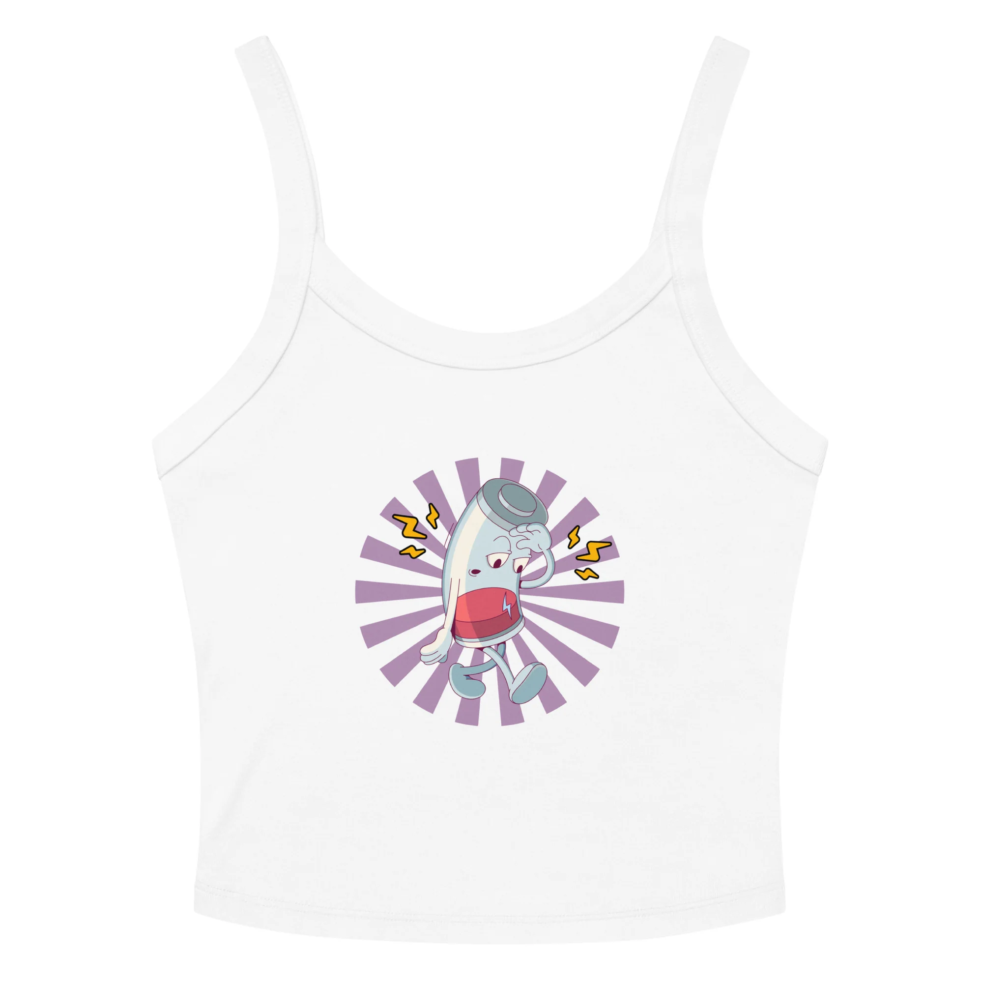 My Social Battery Is As Dead As My Dad Crop Tank Top - Image 6