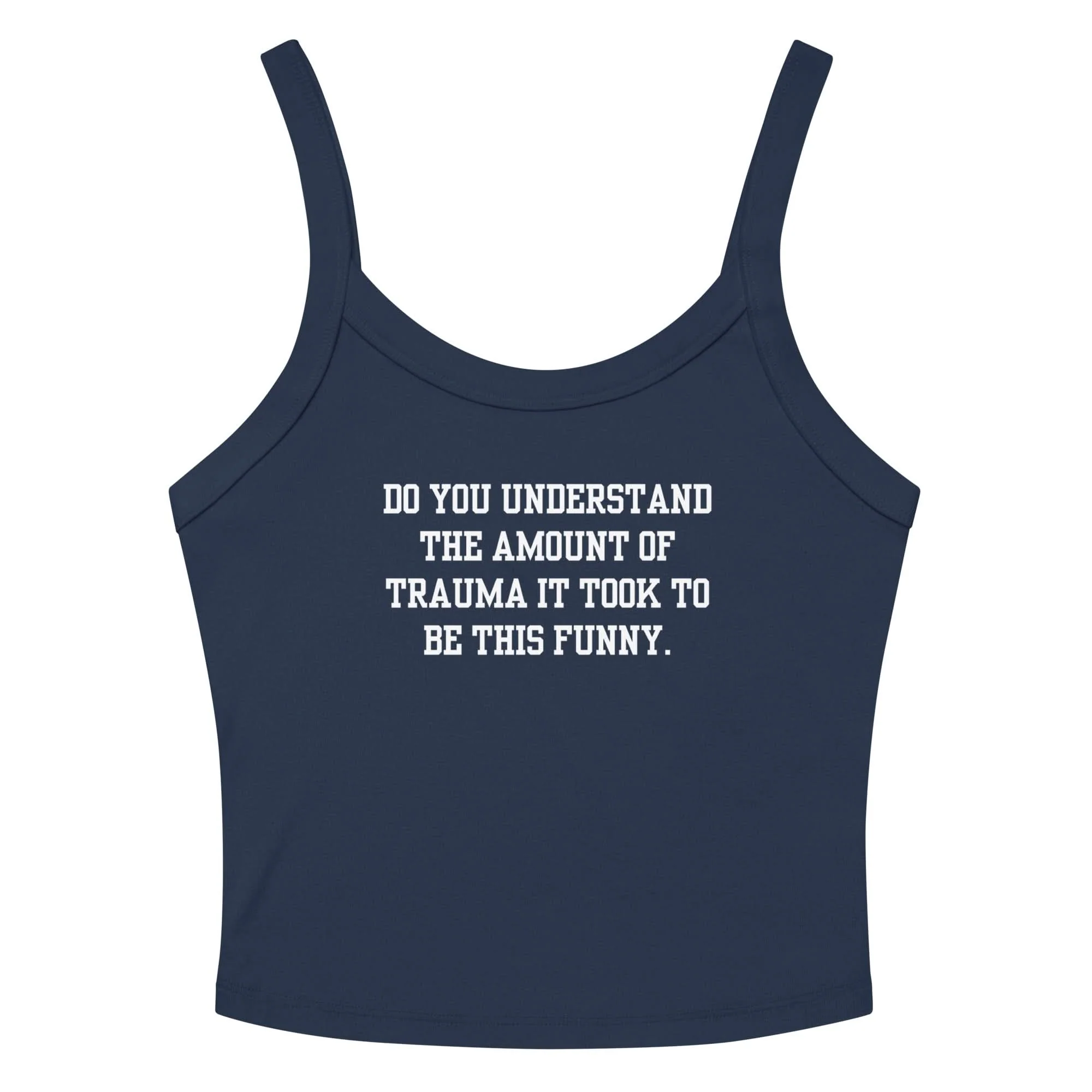 Trauma Made Me Funny Crop Tank Top - Image 6