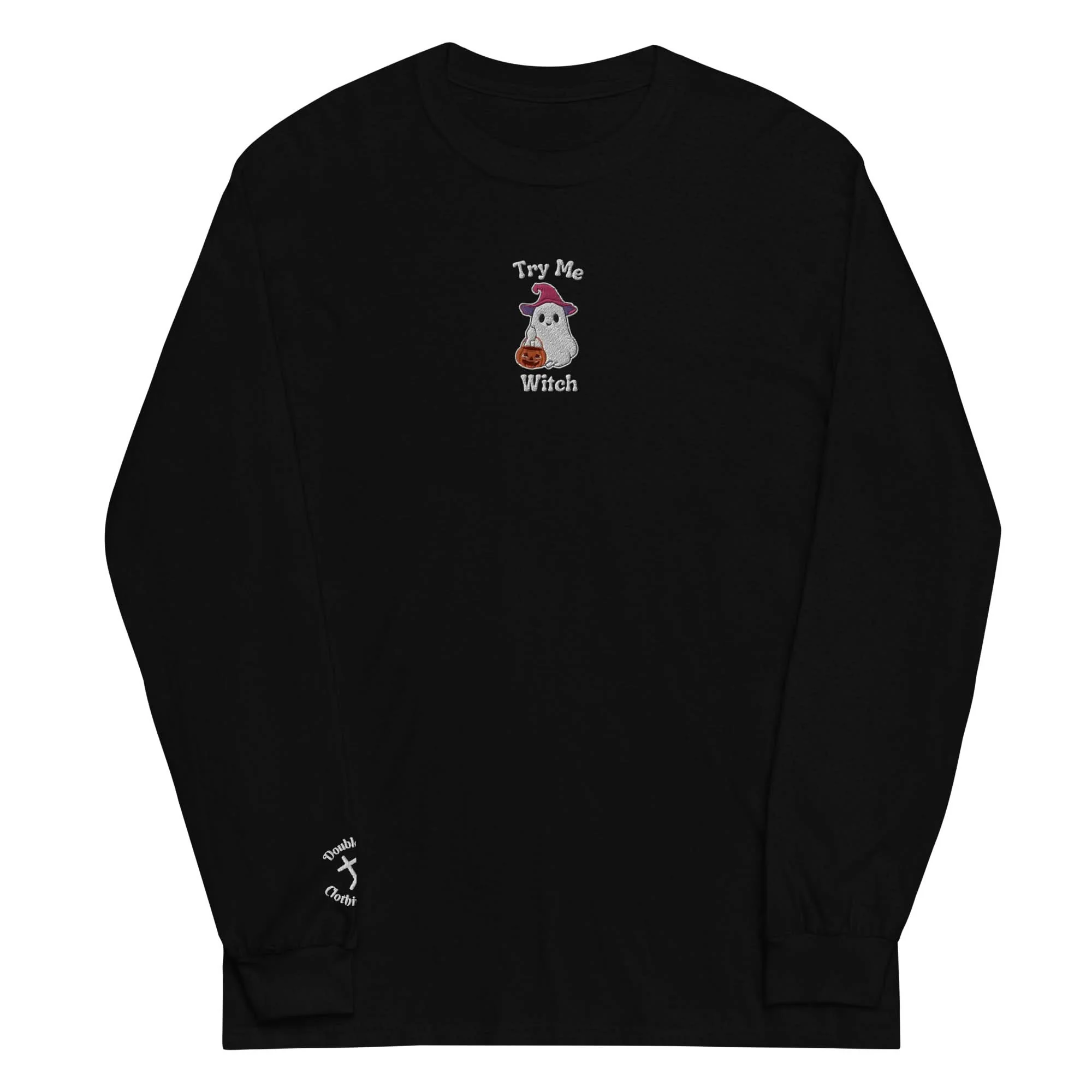 Try Me, Witch Embroidered Long-Sleeve T-Shirt - Image 6