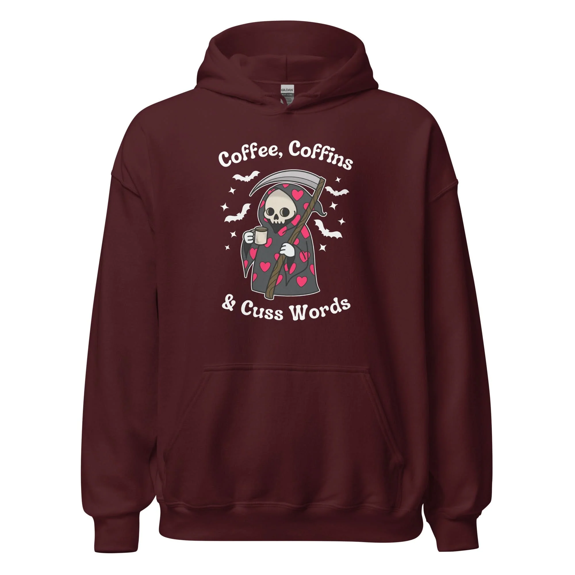 Coffee, Coffins, & Cuss Words Hoodie - Image 4