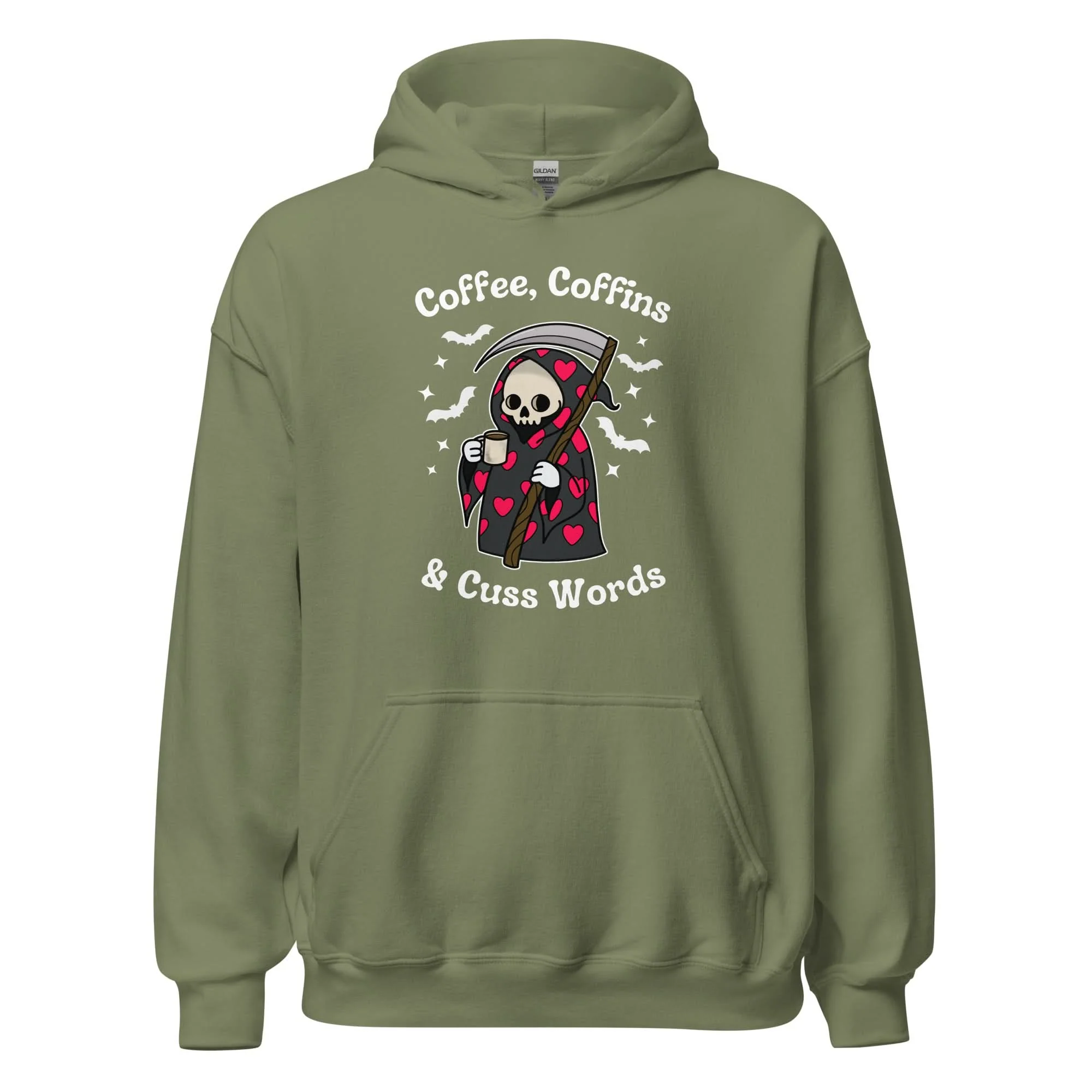 Coffee, Coffins, & Cuss Words Hoodie - Image 8