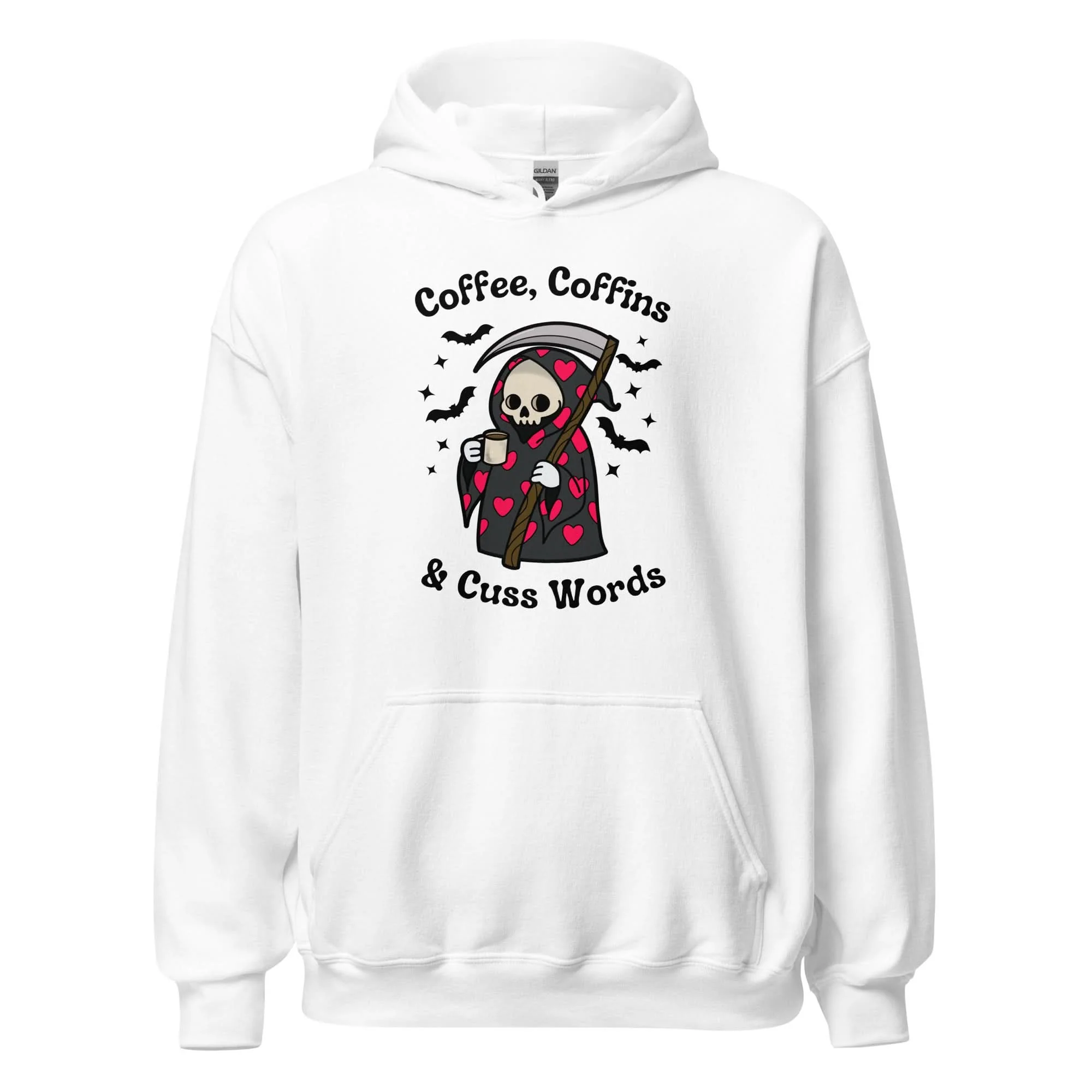 Coffee, Coffins, & Cuss Words Hoodie - Image 9